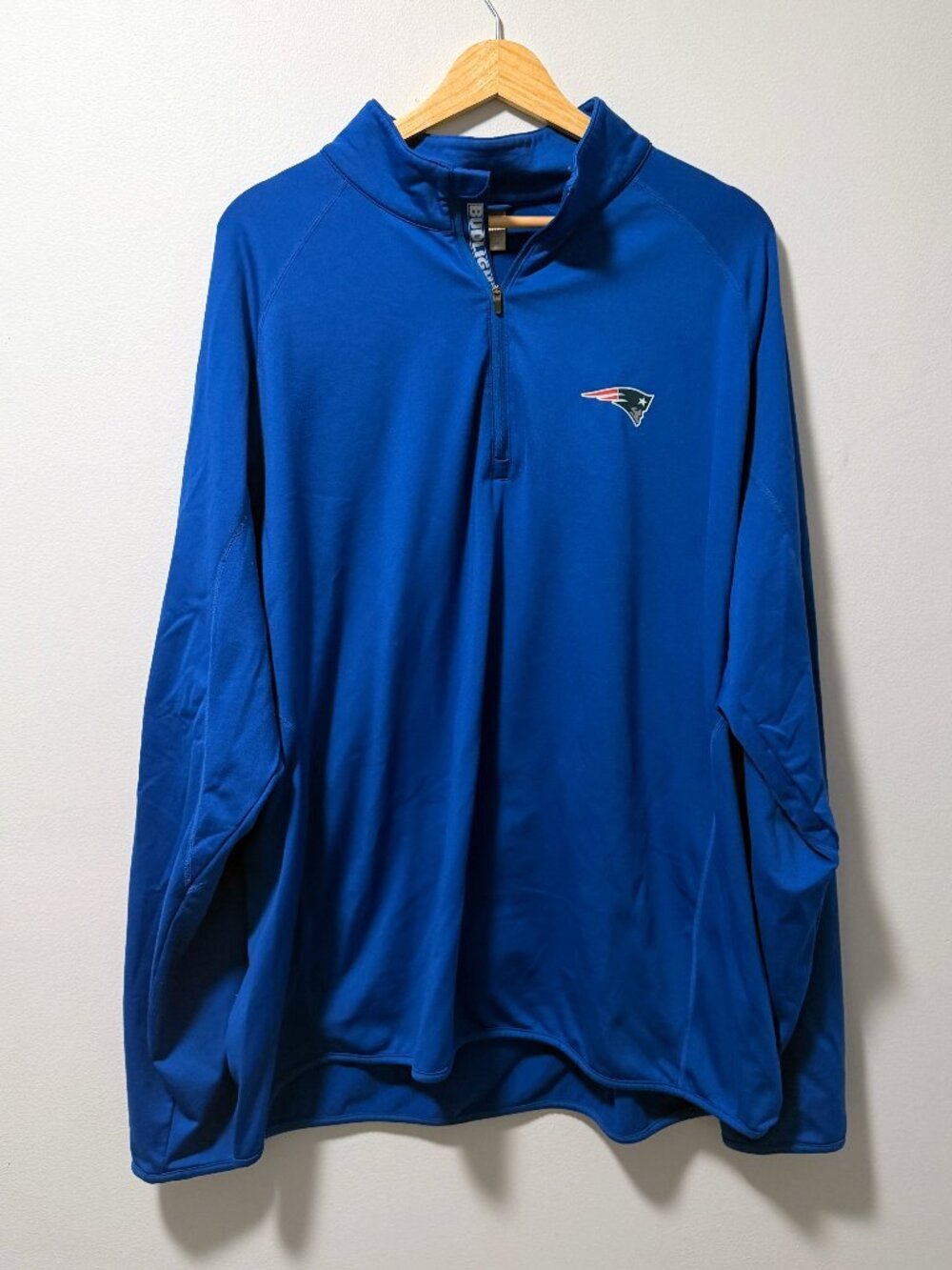Levelwear New England Patriots Bud Light 1/4 Zip Pullover Blue Mens XXL Spandex